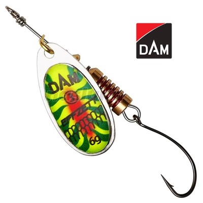 Въртяща блесна с единична кука DAM Single Hook Spinner, Firetiger UV