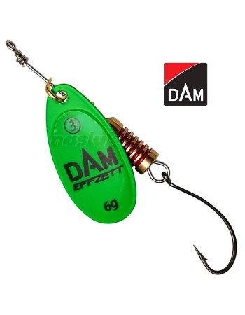 Въртяща блесна с единична кука DAM Single Hook Spinner, Green