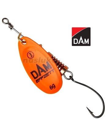 Въртяща блесна с единична кука DAM Single Hook Spinner, Orange