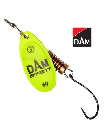 Въртяща блесна с единична кука DAM Single Hook Spinner, Yellow