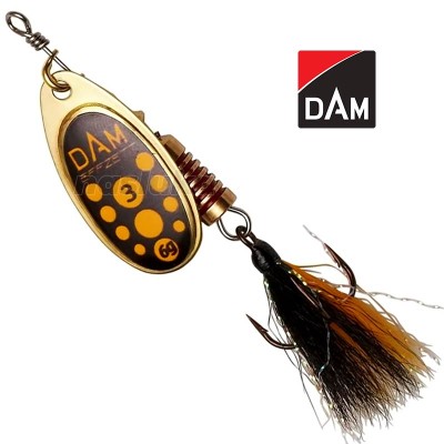 Въртяща блесна с атрактор DAM Standard Dressed Spinner, цвят Blacky