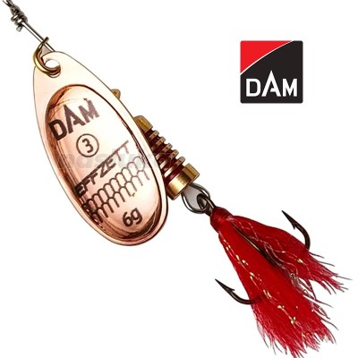 Въртяща блесна с атрактор DAM Standard Dressed Spinner, цвят Copper