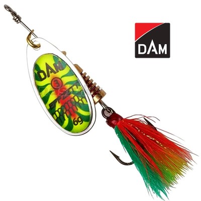 Въртяща блесна с атрактор DAM Standard Dressed Spinner, цвят FireShark