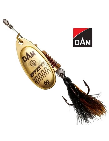 Въртяща блесна с атрактор DAM Standard Dressed Spinner, цвят Gold