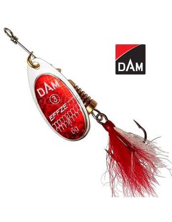 Въртяща блесна с атрактор DAM Standard Dressed Spinner, цвят Reflex Red