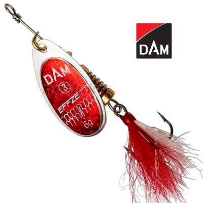 Въртяща блесна с атрактор DAM Standard Dressed Spinner, цвят Reflex Red