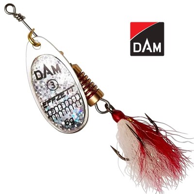 Въртяща блесна с атрактор DAM Standard Dressed Spinner, цвят Reflex Silver