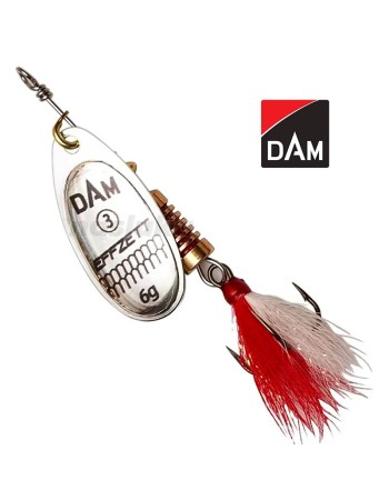 Въртяща блесна с атрактор DAM Standard Dressed Spinner, цвят Silver