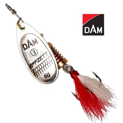 Въртяща блесна с атрактор DAM Standard Dressed Spinner, цвят Silver