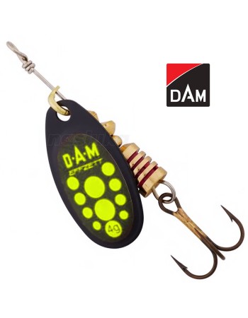 Въртяща блесна DAM Effzett Standard Spinner, цвят Black Yellow