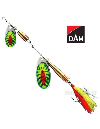 Въртяща блесна за щука DAM Tandem Spinner, цвят FireShark