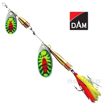 Въртяща блесна за щука DAM Tandem Spinner, цвят FireShark