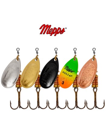 Комплект въртящи блесни Mepps Aglia, Classic, Chub, Perch, Trout