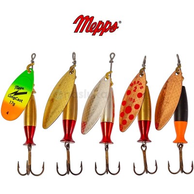 Комплект въртящи блесни за распер Mepps Aglia Long-Cast, Asp, Heavy