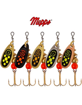 Комплект от 5 въртящи блесни Mepps Black Fury, Light