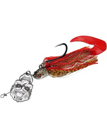 Джиг примамка за риболов на сом MadCat Skull Blade Jig XL, цвят Salt N Pepper