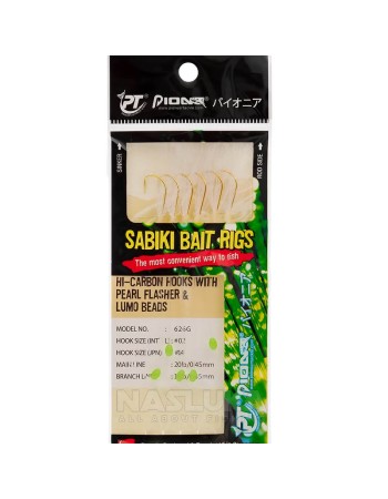 Морско чепаре Pioneer Sabiki Bait Rigs, Pearl Flasher & Lumo Beads