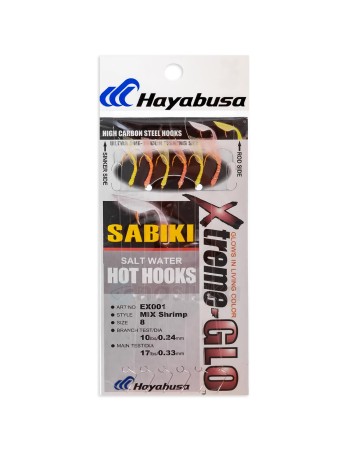 Морско чепаре Hayabusa Sabiki EX001 Xtreme-Glo, Mix Shrimp