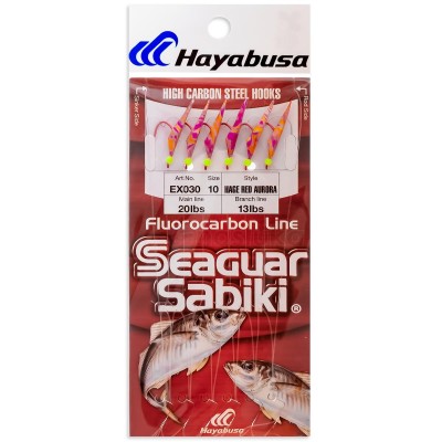 Морско чепаре Hayabusa Sabiki EX030, Hage Red Aurora