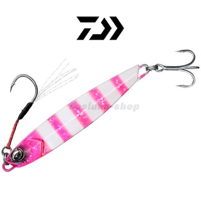Морски джиг-пилкер Daiwa Samurai Jig R, 92 мм, 40 г, цвят Lumi Pink Zebra