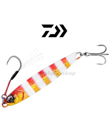 Морски джиг-пилкер Daiwa Samurai Jig R, 92 мм, 40 г, цвят Red Gold Zebra