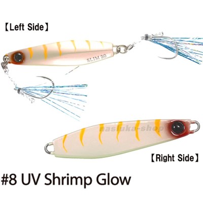 Морски джиг Hayabusa Jack Eye Shot Slow Slim, цвят Shrimp Glow