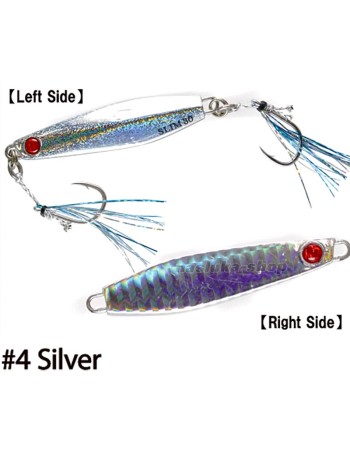 Морски джиг Hayabusa Jack Eye Shot Slow Slim, цвят Silver