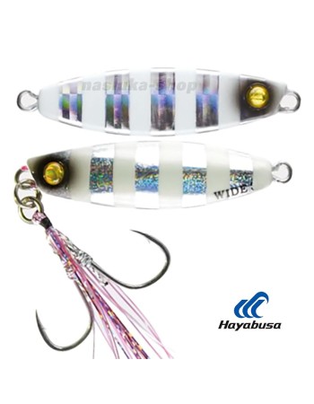 Морски джиг Hayabusa Jack Eye Shot Slow Wide, цвят Zebra Glow