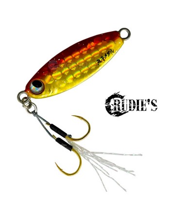 Морски джиг-пилкер Rudie's Gyoshi Metal, Light Shore Slow Jig, 34 мм, 7 г, цвят Akakin Glitter