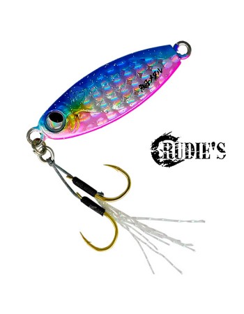 Морски джиг-пилкер Rudie's Gyoshi Metal Super Light Slow Jig, 32 мм, 3 г, цвят Blue Pink Glitter