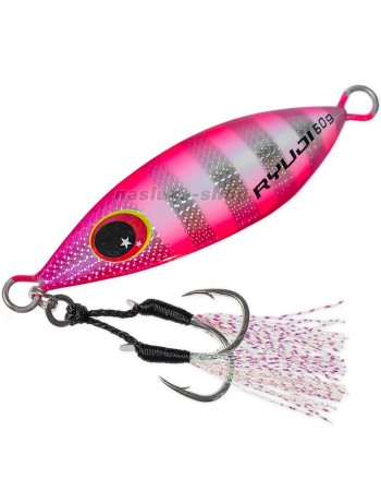 Морски джиг Ryuji Slow King Jig, цвят Pink Zebra Glow