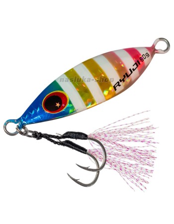 Морски джиг Ryuji Slow King Jig, цвят Rainbow Zebra Glow