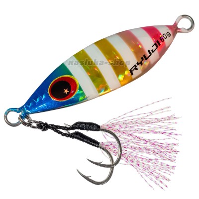 Морски джиг Ryuji Slow King Jig, цвят Rainbow Zebra Glow