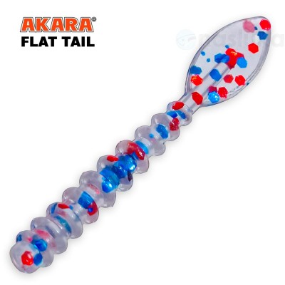 Силиконови примамки Akara Flat Tail 40 мм, цвят X040, 12 бр.