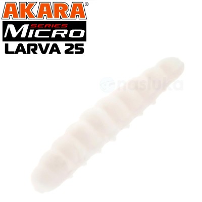 Силиконови ларви Akara Micro Larva, 25 мм, цвят 02Т, 20 бр.