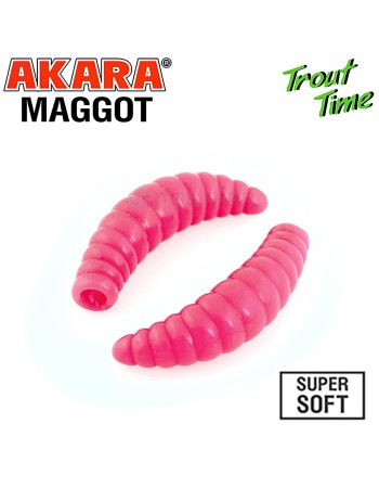 Силиконови примамки Akara Trout Time Maggot, 1.6", 40 мм, Cheese, цвят 420, 10 бр.