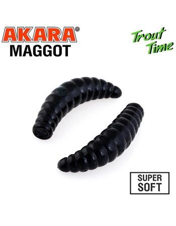 Силиконови примамки Akara Trout Time Maggot, 1.6", 40 мм, Garlic, цвят 422, 10 бр.