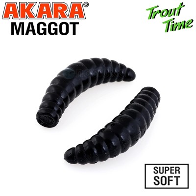 Силиконови примамки Akara Trout Time Maggot, 1.6", 40 мм, Cheese, цвят 422, 10 бр.