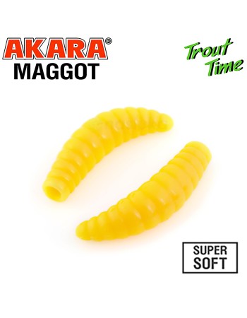Силиконови примамки Akara Trout Time Maggot, 1.6", 40 мм, Cheese, цвят 446, 10 бр.