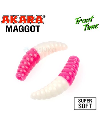 Силиконови примамки Akara Trout Time Maggot, 1.6", 40 мм, Cheese, цвят 451, 10 бр.