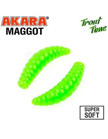 Силиконови примамки Akara Trout Time Maggot, 1.6", 40 мм, Cheese, цвят 452, 10 бр.