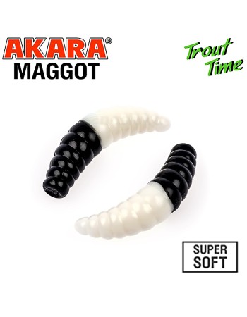 Силиконови примамки Akara Trout Time Maggot, 1.6", 40 мм, Cheese, цвят 456, 10 бр.