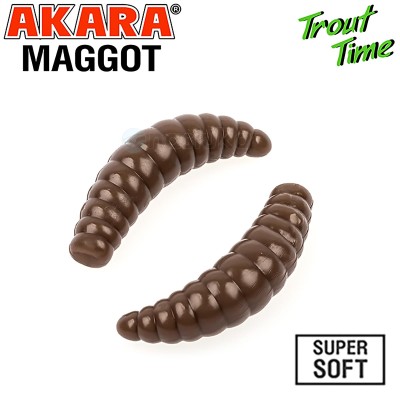 Силиконови примамки Akara Trout Time Maggot, 1.6", 40 мм, Cheese, цвят 458, 10 бр.