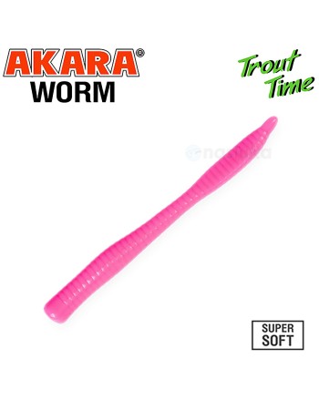 Силиконови примамки Akara Trout Time, Worm 3", 75 мм, Cheese, цвят 420, 10 бр.