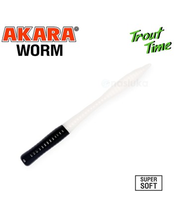Силиконови примамки Akara Trout Time, Worm 3", 75 мм, Cheese, цвят 456, 10 бр.