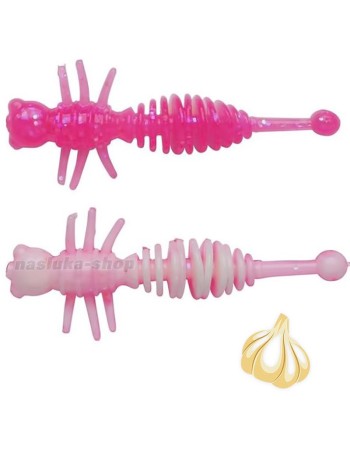 Силиконови ароматизирани примамки Berkley Larvae 40 мм, 12 бр., Pink/White