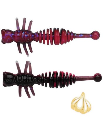 Силиконови ароматизирани примамки Berkley Larvae 40 мм, 12 бр., Salmon Egg Red/Black