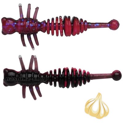 Силиконови ароматизирани примамки Berkley Larvae 40 мм, 12 бр., Salmon Egg Red/Black