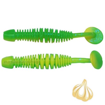 Силиконови ароматизирани примамки Berkley Leech 50 мм, 12 бр., Spring Green/Sunshine Yellow