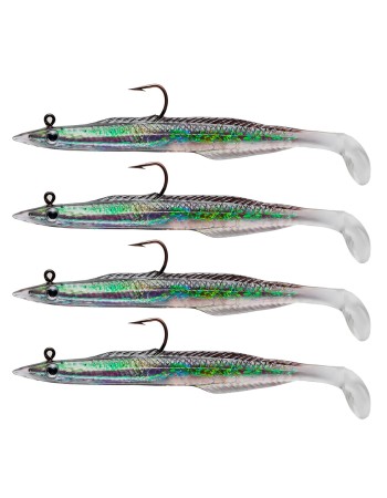 Сет от 4 бр. силиконови примамки Berkley Powerbait Sandeel 12 см, 16 г, Black